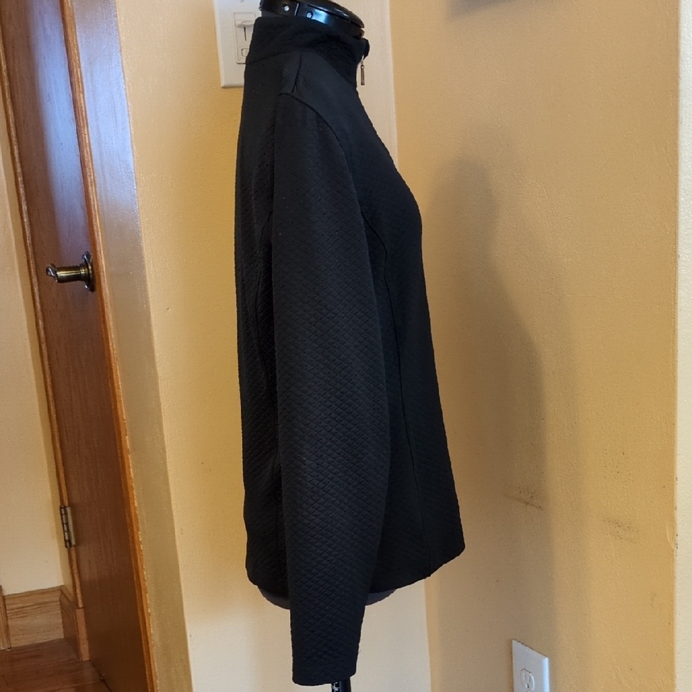 Lady Hagen Black Long Sleeve 1/4 Zip-Up Top, sz S - Picture 11 of 11